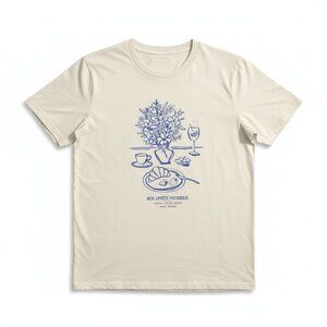 Old Navy Bon Appetit Patisserie Graphic Tee Medium Tall Paris Cafe Shirt